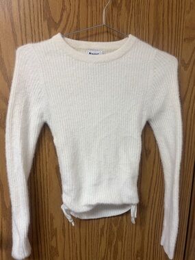 Princess Polly Ivory Ribbed Crew Sweater